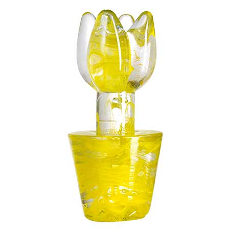 Ulrica Hydman-Vallien Kosta Boda Flower Power Yellow tulip (model 90734)