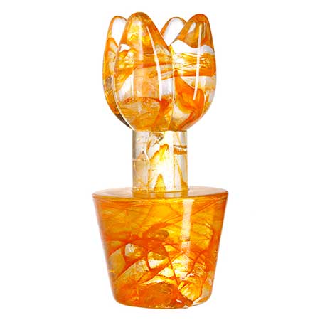 Ulrica Hydman-Vallien Kosta Boda Flower Power Orange tulip (model 90735)