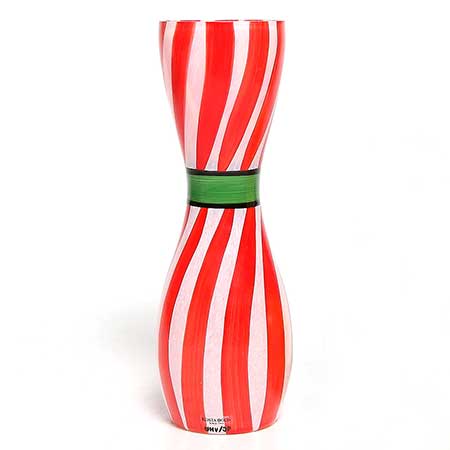 Ulrica Hydman-Vallien Kosta Boda Ribbon Red vase (model 49804)