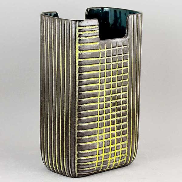 Hjördis Oldfors vase with geometric décor