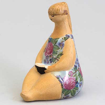 Lisa Larson ABC-flickor Amalia kromotryck