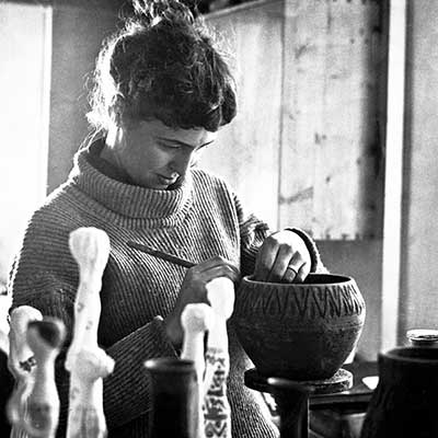 Lisa Larson during her art studies