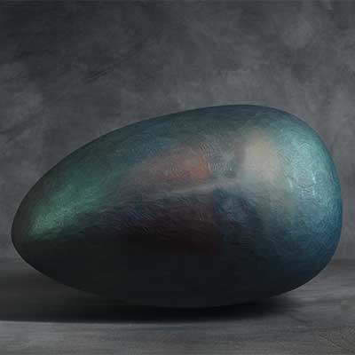 Glasskulptur ur serien "Resting head"