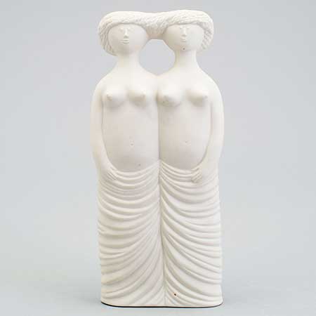 "Tvillingarna" (The Twins). 1977. Height 24 cm / 9.4 in
