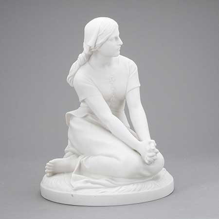 Parian sculpture "Orleansk jungfru" (Maiden from Orleans). 1900-1925. Height 29 cm / 11.4 inches