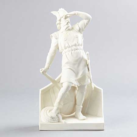 Parian sculpture "Viking" (Viking). 1899-1925. Height 34 cm / 13.4 inches