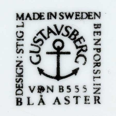 Stig Lindberg Blue Aster-stamp from the old production