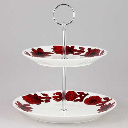 Stig Lindberg Cake-dish (Red Aster)