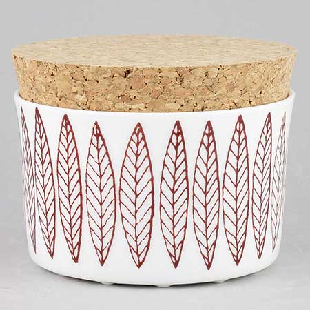 Stig Lindberg Jar with cork lid (Red Salix)