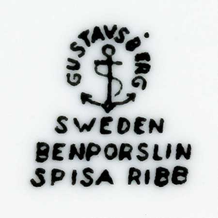 Stig Lindberg Spisa ribb&nbsp;stamp from the old production