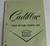 1963 Cadillac Model Parts list
