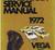 1972 Chevrolet Fisher Body Service Manual Vega