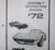 1972 Chevrolet Corvette Assembly Manual