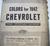1942 Chevrolet Colors for 1942 models Du Pont
