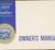 1966 Cadillac Owner's Manual