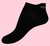 Black microfiber ankelsocks