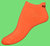 Orange microfiber ankelsocks