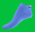 Blue microfiber ankelsock