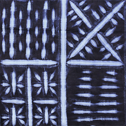 indigofärgad textil