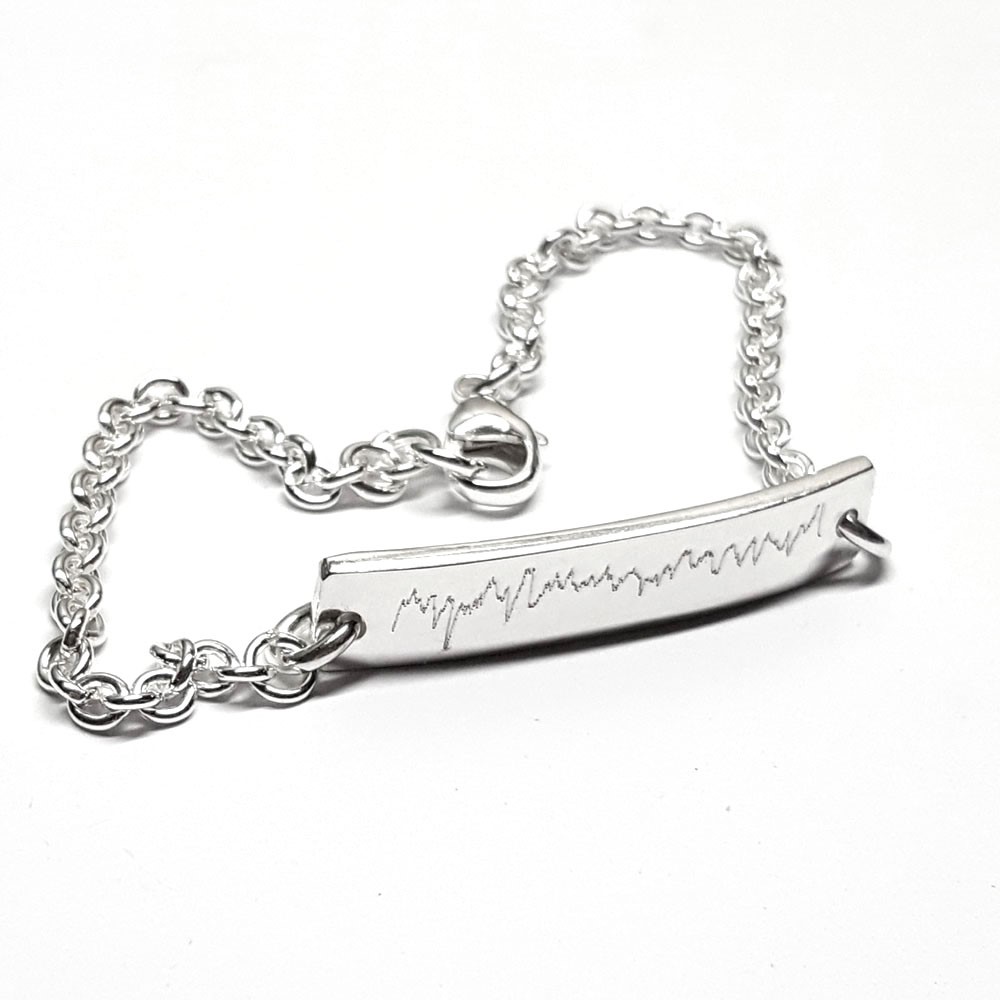 silverarmband babypuls
