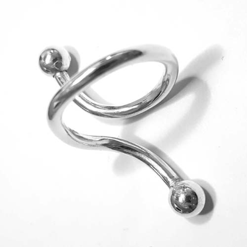 Handgjord silverring slingra