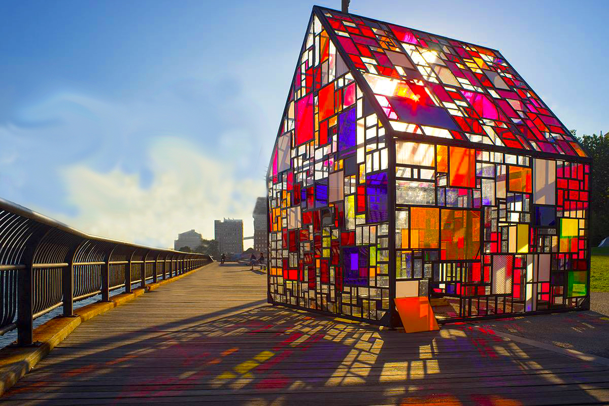 Tom Fruins glashus i New York