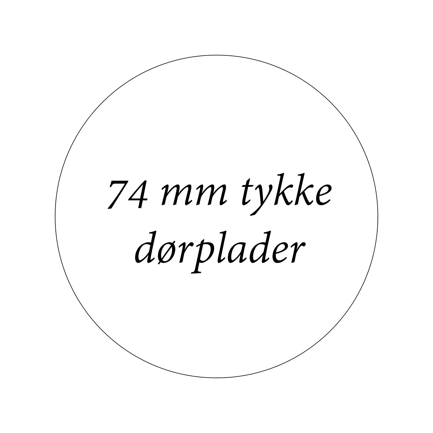 Udhusdør 74 mm tykke dørplader