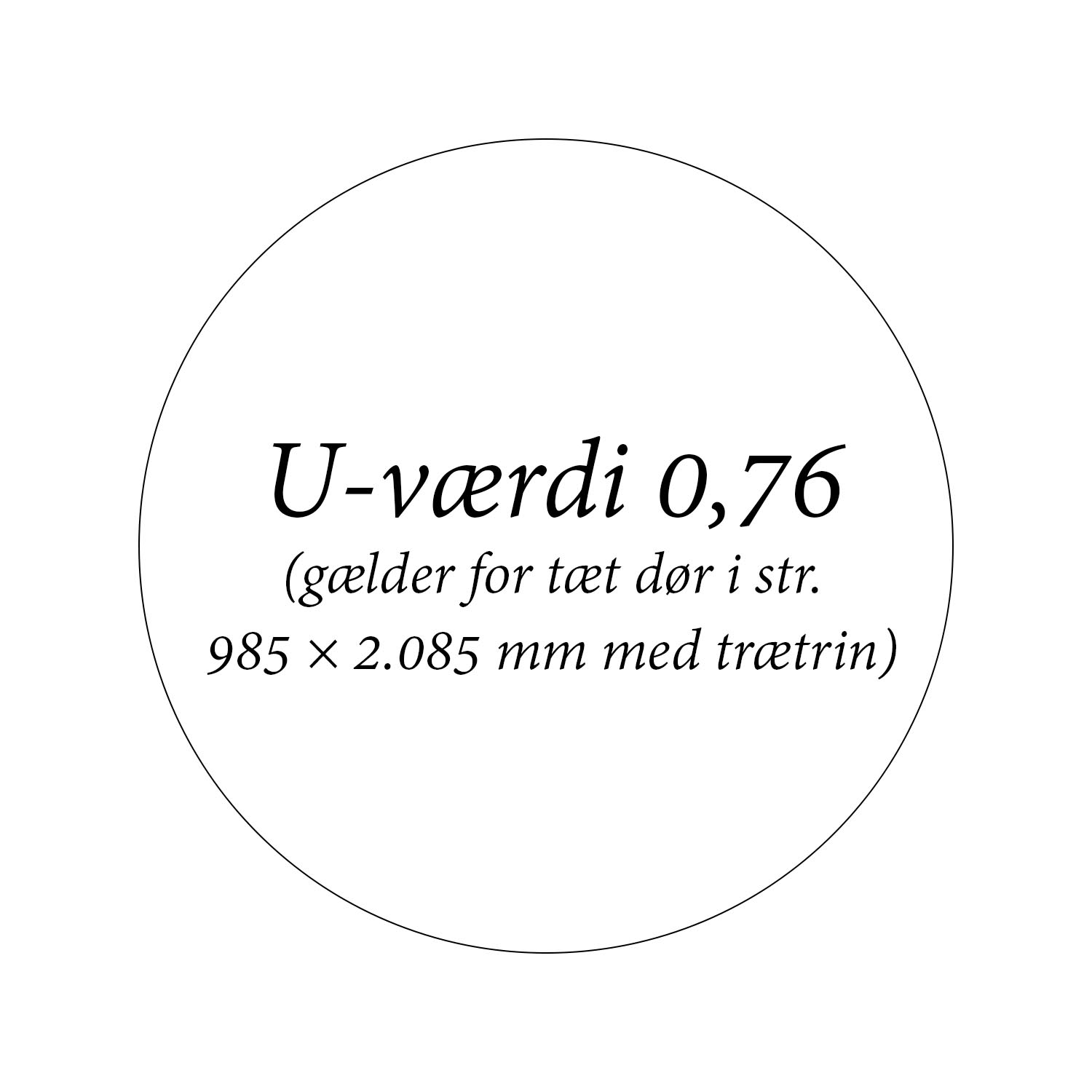 Udhusdør U-værdi 0,76
