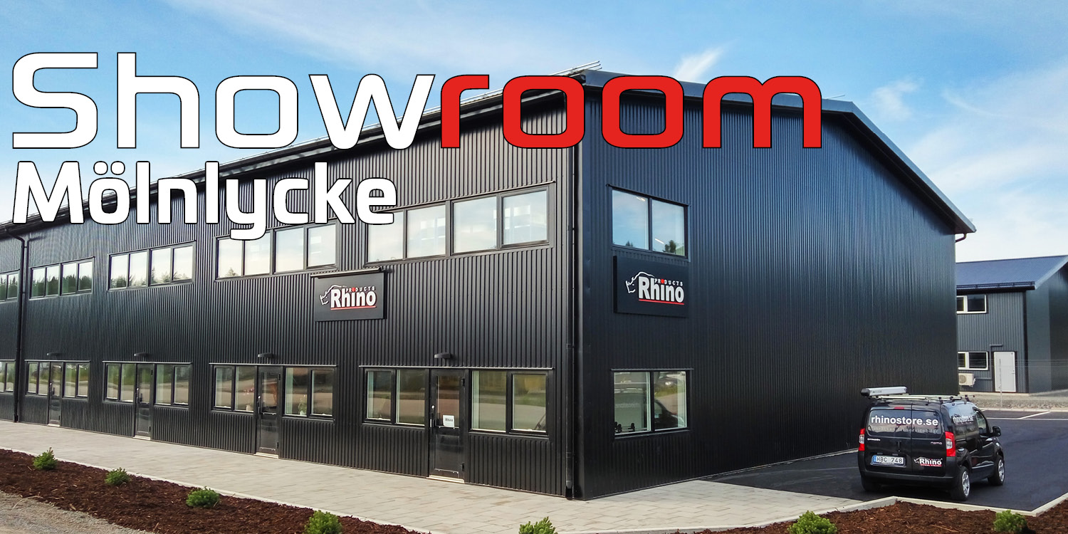 Rhino Products Nordic AB Showroom warehouse lager Sverige Mölnlycke