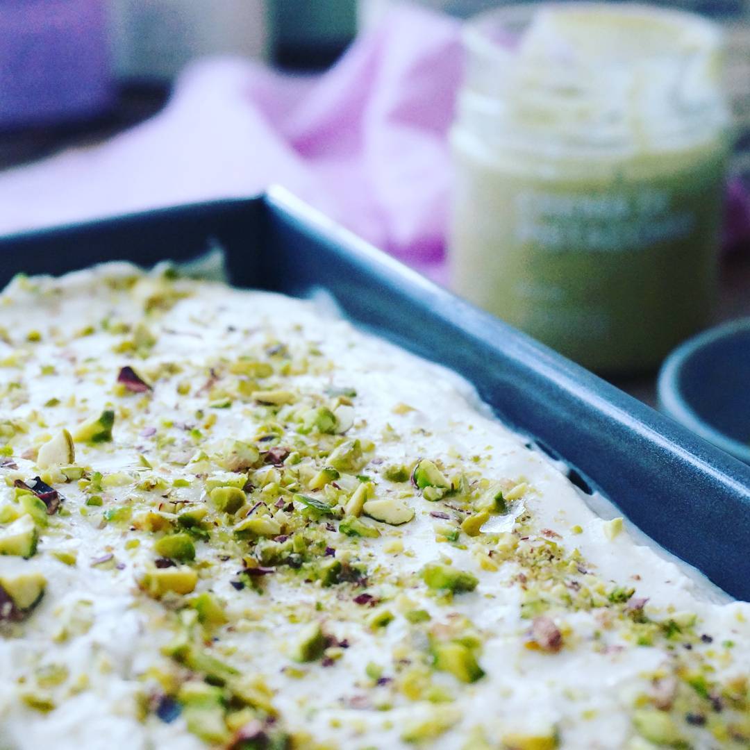 Semifreddo på siciliansk pistagecréme