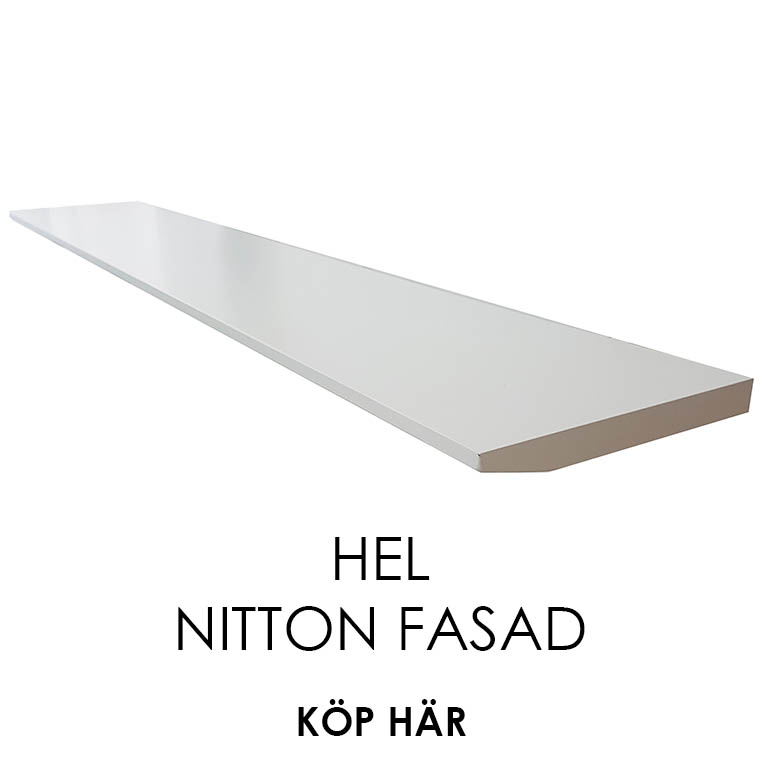 Fönsterbräda nitton fasad hel vit