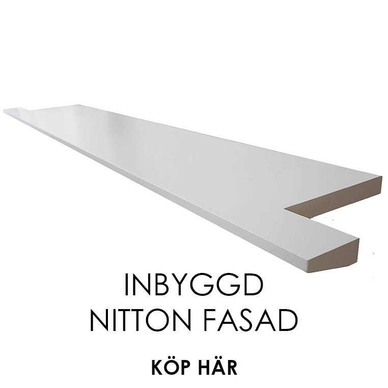 Fönsterbräda nitton fasad vit inbyggd